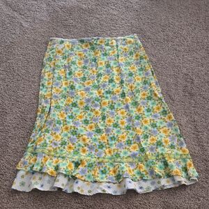 Oilily Linen Floral Print Women's Skirt Midi Vintage Size 40
